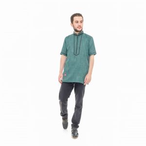 Baju Koko Linen Premium Laki Laki Dewasa Remaja Bandung Koko Rasyid Mustard