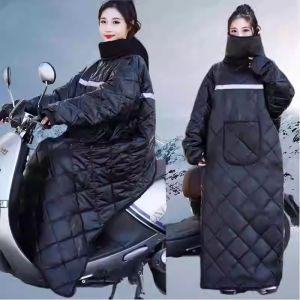 Vỏ Bọc Xe Máy Điện Dày Dặn Có Lót Lông Cừu Mùa Đông Vỏ Bọc Xe Đạp Điện Chống Gió Cho Người Lớn Và Trẻ Em Màu Trơn Đơn Giản