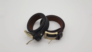 Thắt lưng nam cao cấp giả da DHM-176 | Khóa kim màu đồng sang trọng | Bảo hành 12 tháng