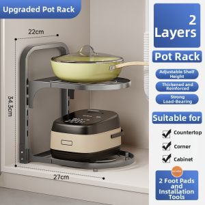 XUNHUAI | Multi-purpose Carbon Steel Pot Storage Rack