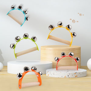 Chuông Tay Nửa Tròn Bằng Gỗ Dành Cho Trẻ Em Giáo Dục Âm Nhạc Nhạc Cụ Orff Clapper Tay Cầm Đồ Chơi Vui Nhộn Dành Cho Trẻ Sơ Sinh Giảng Dạy