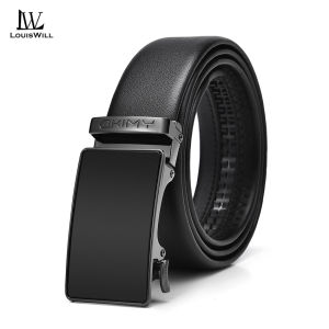LouisWill Men’s Belt Business Belt Stylish Automatic Buckle Belt Second-layer Cowhide Waistband Suit Pant Belt Stylish Simple Nice Waistband Durable Belt Belt for Men