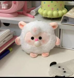 Handmade DIY Squeaky Bubble Blowing Sheep KT Cat Doll Pendant Doll Apple Dog Material Kit Finished Product Plush Toys for Kids