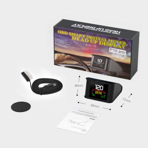 RYSJM | P10 Pro OBD2 Car Head-up Display Smart Digital Meter Speedometer Auto On-board Computer With Water Temperature Fuel Consumption