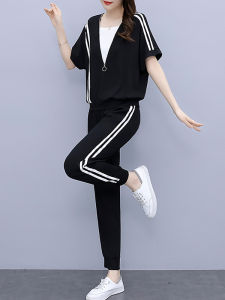 Fashionable Sporty Casual Two-Piece Set for Women Summer 2025 New Arrival Elegant Small Stature Ladies Ensemble