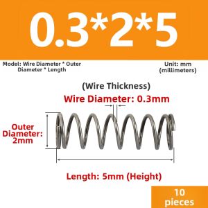 Powerful Compression Springs Steel Return Shock Absorption Mini Springs 03/04mm Tightening Springs Mechanical Hardware