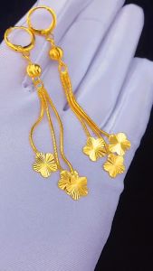 Original 916 golden plum flower earrings women New Korean Simple Temperament Design jewelry