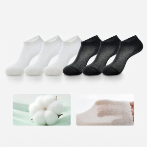 Womens Summer Cotton Socks Antibacterial Non-slip Massage Sole