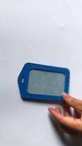 Combo 10 Cái Bảng tên da ngang/đứng Nâu/Xanh dương