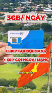 Sim 5G Vinaphone Giá Rẻ - Sim 12FCLUB Trọn Gói 1 Năm - 3GB/Ngày ( 90GB/tháng ) Data Tốc Độ Cao + Miễn Phí 1.260 Phút Gọi Nội Ngoại mạng - Không Nạp Tiền Không Phát Sinh Cước . FREESHIP - CHƯA KÍCH HOẠT