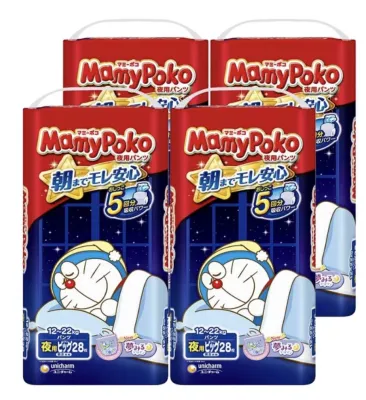 MamyPoko DORAEMON NIGHT PANTS XL 28pcs x 4 Pack