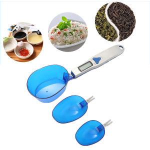Sentexin 500g 0.1g Digital Scale Kitchen Spoon Scale Electronic Measuring Spoon Scales with 3 Detachable Weighing Spoon