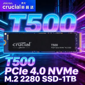 crucial | Crucial T500 PCIe Gen4 NVMe 1TB 2TB SSD Up to 7300MB/s TLC NAND Laptop & Desktop (PC) Compatible for Creatives and Gamers