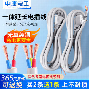 High Power Pure Copper RVV Power Cord with Plug 2/3 Core for Home Use Three-Way Socket Protective Cover Line