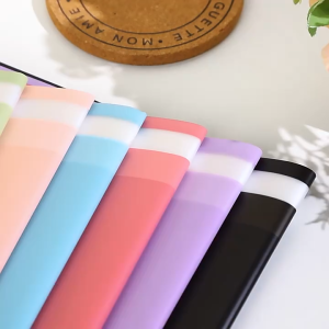20 Lembar Kertas Bunga Cellophane Transparan Line Color Paper Flower Wrapping Paper KB6110