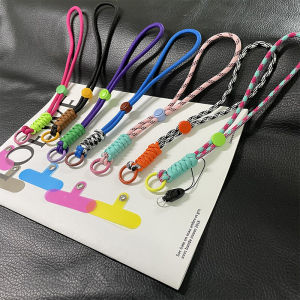 Mobile Phone Lanyard Short Adjustable Keychain Lanyard Fixed Clip Back Sticker Wrist Strap Anti-Lost Fashion UBS Pendant