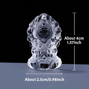 1PC Natural Clear Crystal Nine-Tailed Fox Carving All-Clarity Crystal Craft Couple Pendants