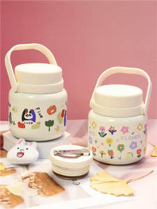 2024 New Small Capacity Stainless Steel 316 Insulated Soup Mug Rice Box Porridge Pot Slow Cooker Thermos Travel Dining Utensils