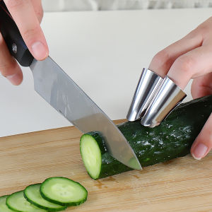 Stainless Steel Finger Guard Finger Hand Cut Hand Protector Vegetable Cutting Hand Protecter Tool Kitchen Cutting Accessories