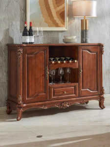 European Style Solid Wood Dining Room Cabinet