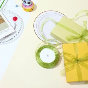 Sage Green Organza Ribbon for Gift WrappingFlower Bouquet Perfect Weddings and Birthday PresentsChristmas Bouquets DIY Crafts
