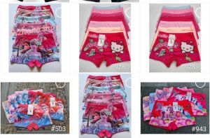 Boxer anak cewek 1-10 tahun bahan super soft dan lembut di kulit (6pcs)