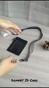 dompet Id card Kulit/gantungan Leher/dompet kartu nama kulit asli