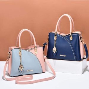 Korean Fashion Should Bag Womens Splicing Love Tossel Leather Bag Original 2 Design Large Capacity Many Compartment