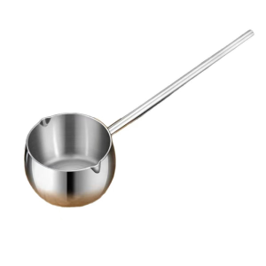 Stainless Steel Hot Oil Spoon With Extended Handle Anti-Burning And Anti-Splashing Small Pot For Oil Pouring Kitchen Tool