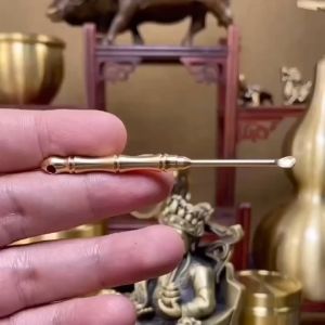 Dụng Cụ Lấy Ráy Tai Bằng Đồng Kiêm Tăm Xỉa Răng