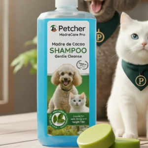 Petcher Madre de Cacao Pet Shampoo 1 Liter Bundle | Pet Grooming Skin and Coat Care | Anti Tick and Flea for Dog and Cat