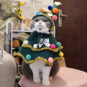 SKISOPGO Dog Cape Pet Christmas Cloak Cat Cloth Xmas Tree Costume Party Decoration Christmas Scarf Gift