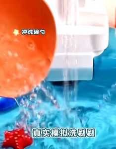 **Malaysia Seller** k 2in1 Children Kitchen Dish Washing Sink Pretend Play Set Electric Circulation Simulated Dishwash Waterpart Water