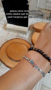 Gelang Nama - Zedd Jewelry: Warna Silver dan Emas Tahan Lama Anti Karat - Cantik Berkualitas Cocok Untuk Kado Hadiah - Lauren Bracelet: Titanium 18K Gold Plated - COD Bayar Di Tempat