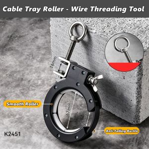 Cable Tray Roller Pulley Threading Garage Ceiling Integrated Wire Pulling Pulley Guide Fixation Construction Auxiliary Tool
