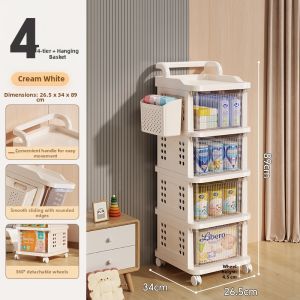 XUNHUAI | Storage Trolley for Baby Supplies Multifunctional Moveable