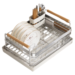 B&W | Dish Drying Organizer Stainless Steel Rack