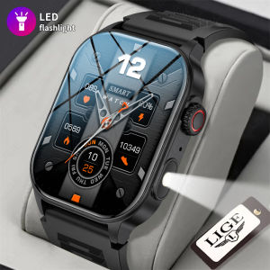 LIGE | LIGE New Men Smart Watch Flashlight 2.01" HD Large Screen AI Voice Bluetooth Call Sport Watches Health Monitor Smartwatch Women