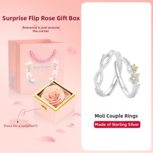 YANGCHUANGSHISHANG | Couple Matching Silver Rings 999 Sterling Silver