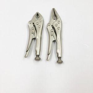 2Pcs/set Mini Vice Grip Style Locking Pliers 5" Long Nose and 4" Curve Jaw Labor-saving clamp welding clamp Home hand Tools