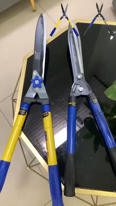 Kéo cắt cỏ hàng rào, cây cảnh, kéo cắt tỉa cỏ làm vườn cán có tăng, bọc nhựa dùng tỉa cành hàng rào