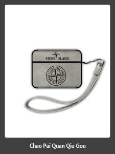 Fashionable Couple High Street Stone Island AirPods pro Ii Gen 1 2 3 Anti-Fall Protection Case Suitable for Flip Leather Earphones