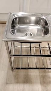 kimmex Single Bowl Kitchen Sink With Double Layer Stand (KM-LS-10050CJ) || Kitchen Sink || Sinki Dapur || Sinki || Kim Company