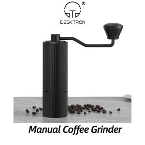 DESKTRON Aluminium Coffee Grinder Burr Coffee Bean Grinder Capacity 25g with CNC Stainless Steel Conical Burr Internal Adjustable Setting.