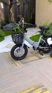 Beige จักรยานเด็ก นิ้วพับได้ จักรยาน เด็ก 3 ขวบ ขึ้นไป รถจักรยานเด็ก16/18 มีไฟหน้า มีล้อสะท้อนแสง