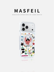 MASFEIL | Lấy vui vẻ áp dụng Ốp điện thoại di động iPhone18Promax ip16 đai đeo từ tính Go8 Apple 17Pro ốp bảo vệ điểm xoay trong suốt 15 13