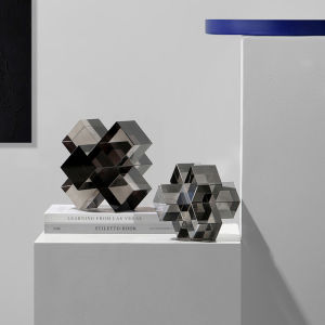 Creative Luxe Frosted Crystal Geometric Ornament