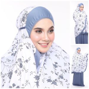 Telekung printed Dewasa Free Size Ready To Stock