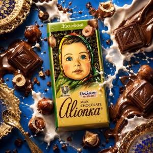 Socola Em Bé Nga Alenka (Алёнка) 15g - Chocolate Sữa Nội Địa Nga Thơm Béo