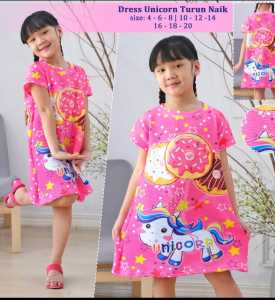 dress anak perempuan turun naik viral usia 4-10thn random/gamis turun naik anak perempuan murah